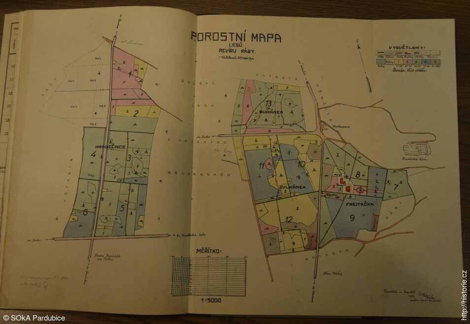 Porostní mapa 1939