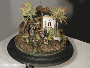 Miniaturní betlém ve skleněném poklopu, Muzeum Vysočiny Jihlava