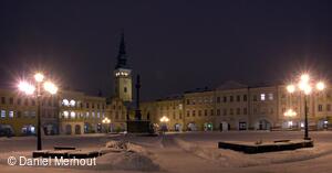 Masarykovo náměstí, večer, Nový Jičín