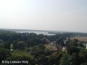 Tovačov, pohled z věže zámku